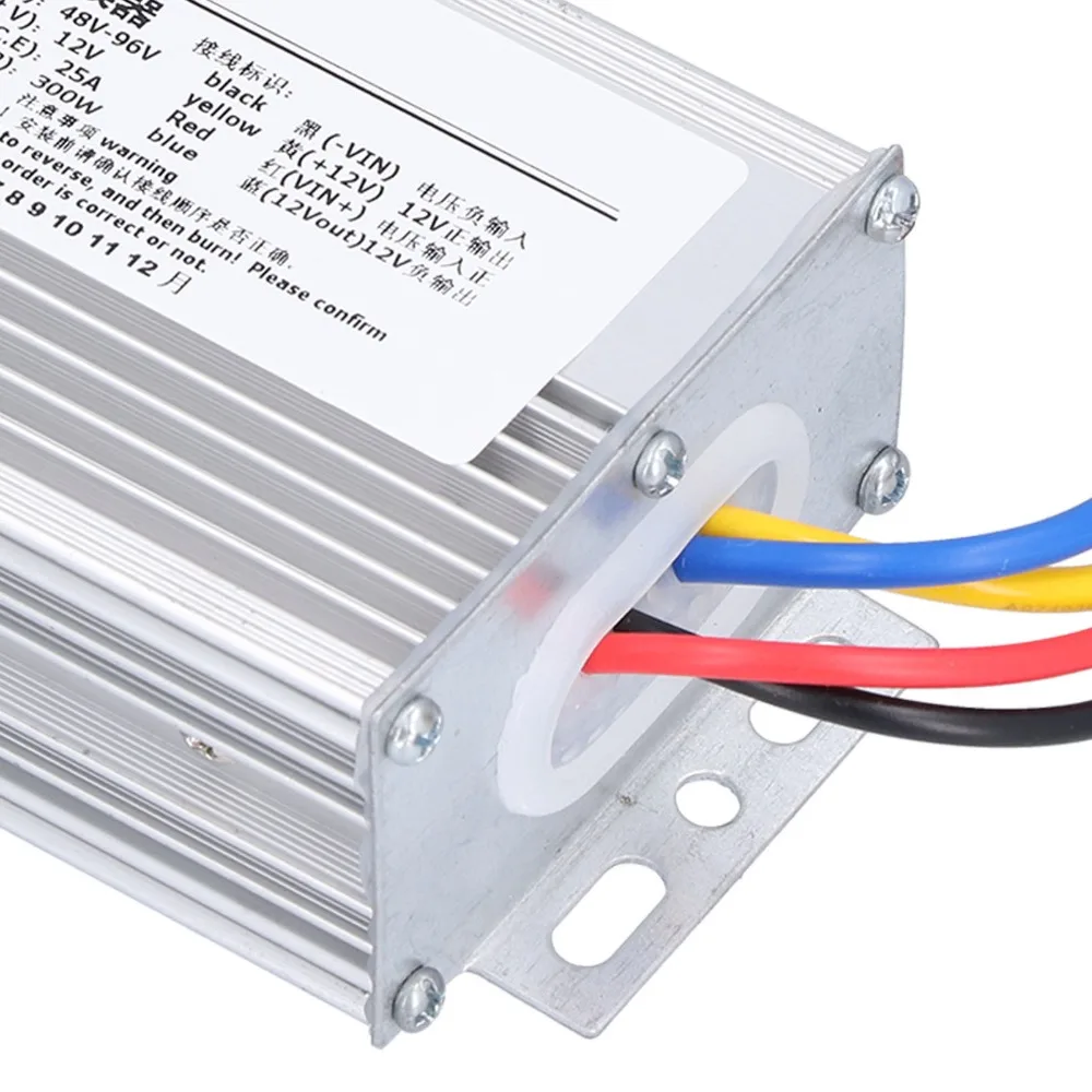 48V-96V Input DC Voltage Converter 300W Power 12V Output Power Supply Transformer 25A Current Waterproof Design