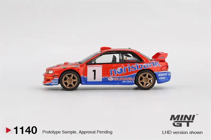 [Prevendita] MINI GT 1:64 Impreza WRC97 # 1 Campione DRM del 1999 # 1140 Modellino di auto pressofuso