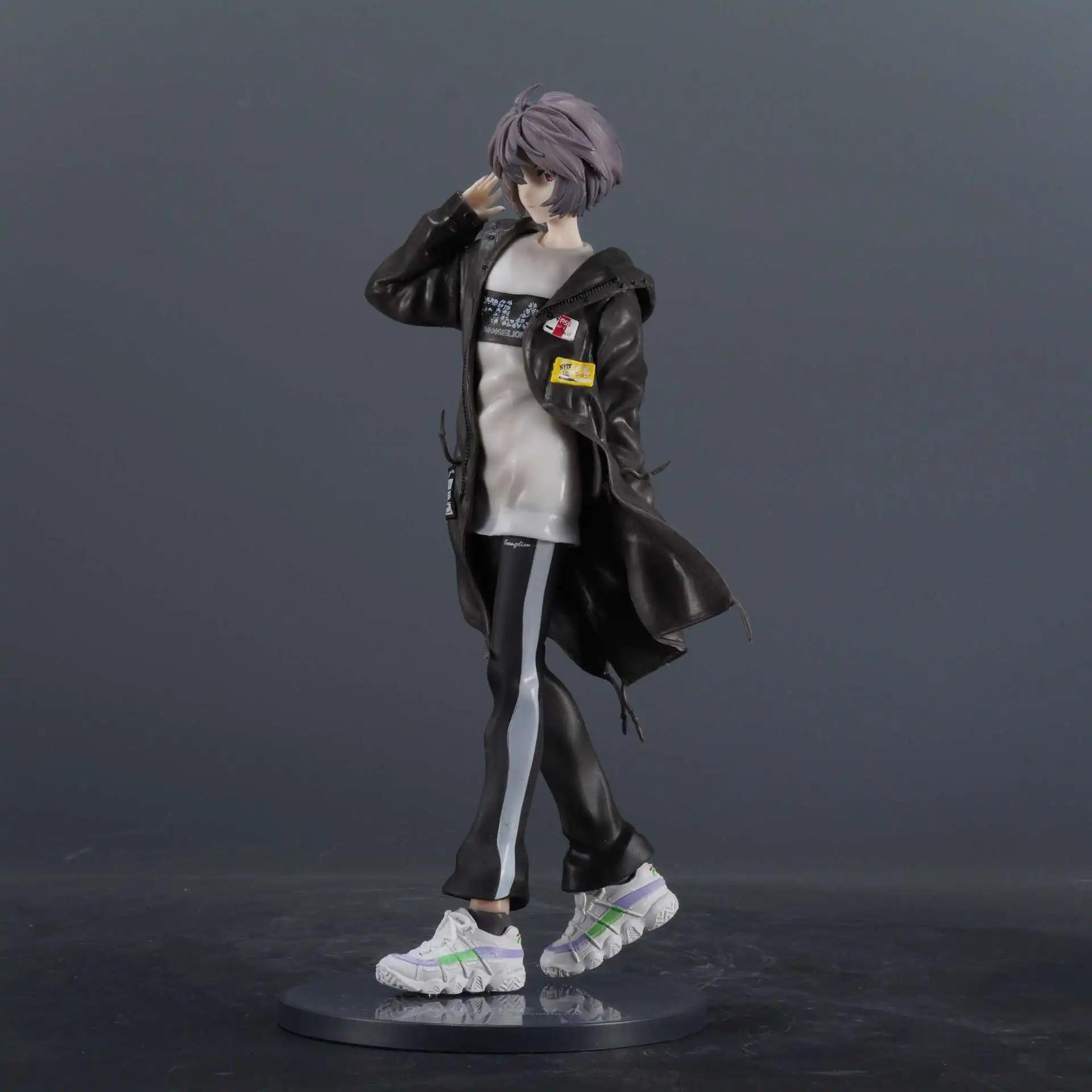 15cm Anime NEON GENESIS EVANGELION EVA Ayanami Rei wind coat two-tone Figure PVC Model Toys Doll Collection Ornaments Kids Gifts