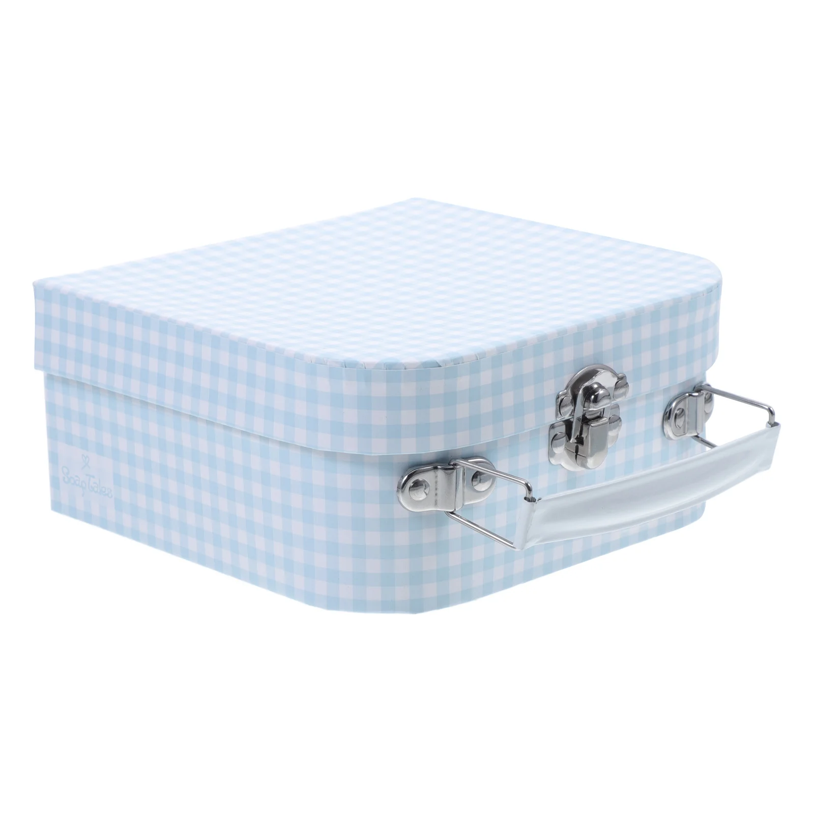 Retro Decor Children Gift Box Vintage Luggage Jewelry Earring Case Decorative Boxes Sky-blue Hat for Women Storage Keepsake