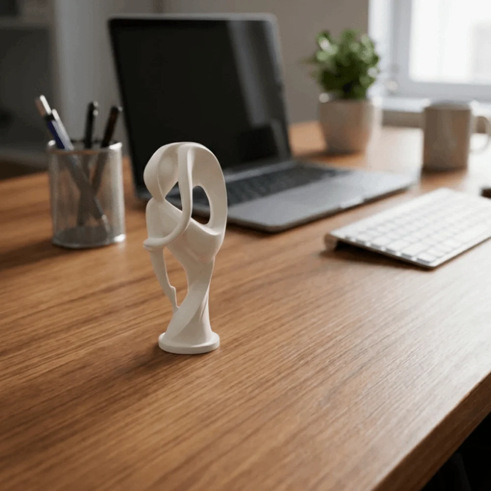 Minimalism 3D Printed Thinker Statue Hollow Design Decorative Abstract Thinker Statue Abstract Plastic Human Sculpture Ornaments