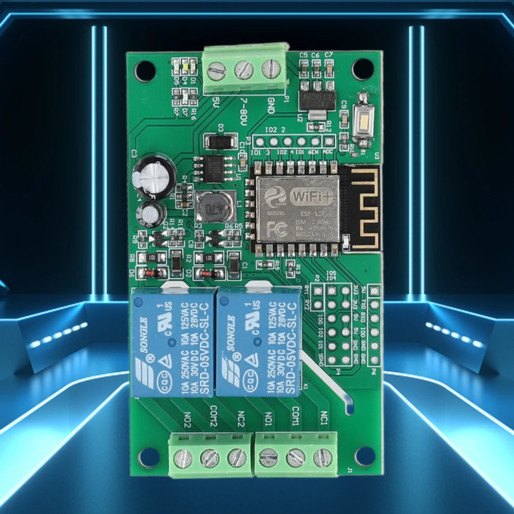 ESP8266 WIFI Relaismodule Dual Channel Switch Controller Board DC 5V 10A Draadloze Smart Relaismodule voor Smart Home