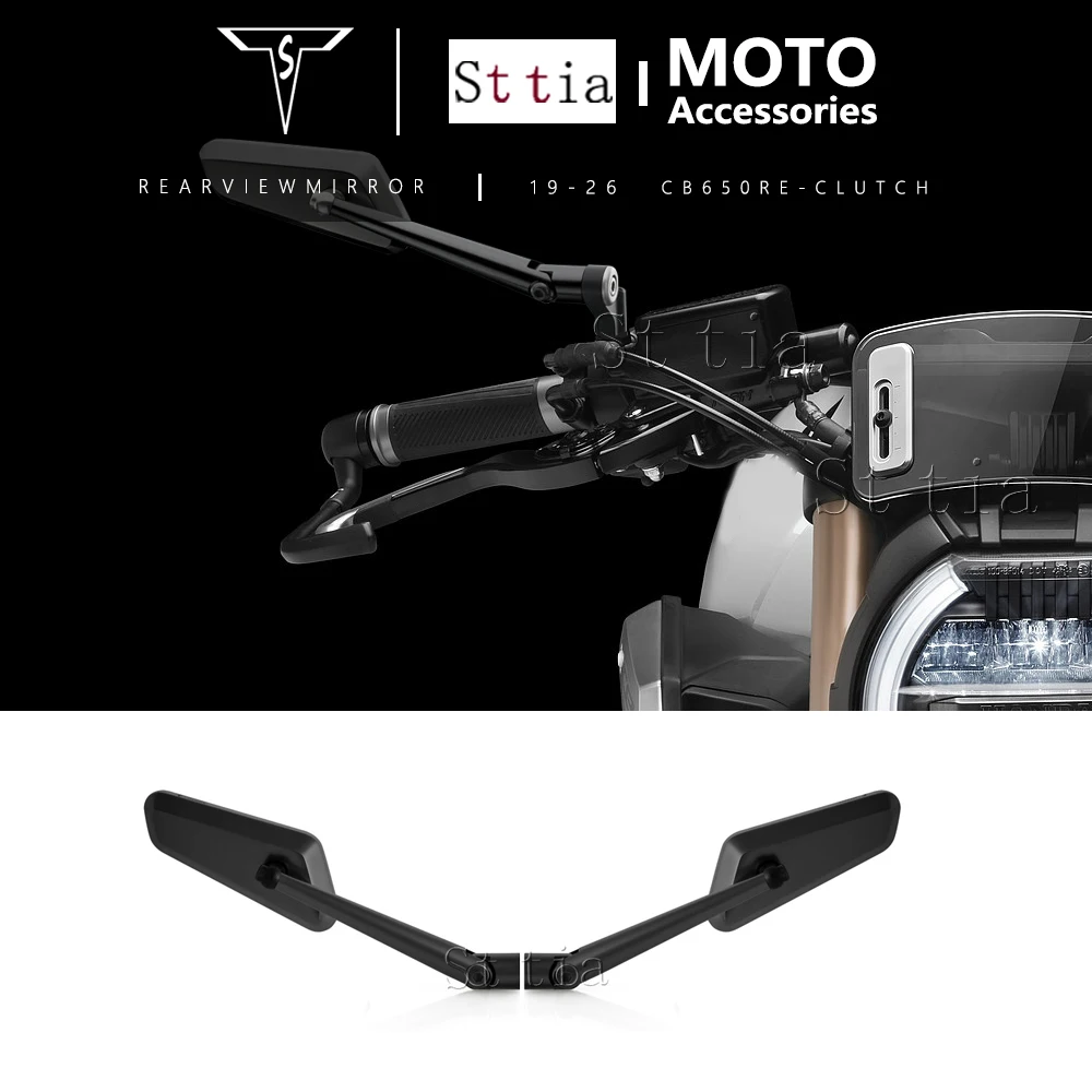 

360° Adjustable New Rear View Mirror Motorcycle Aluminum Wind Wing Rearview Mirrors For Honda CB650R CB 650 R CB 650R 2019-2025