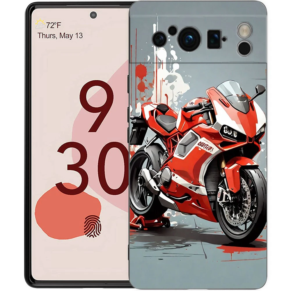 Sport D-Ducaties Cool Motorrad Phone Case Cover for Google Pixel 9 8 7 6 7A 6A Pro Shockproof Soft TPU 9 Pro XL Shell Capas Bags