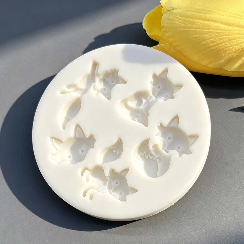 Fox Silicone Sugarcraft Mold Cookie Cupcake Chocolate Baking Mold Fondant Cake Decorating Tools