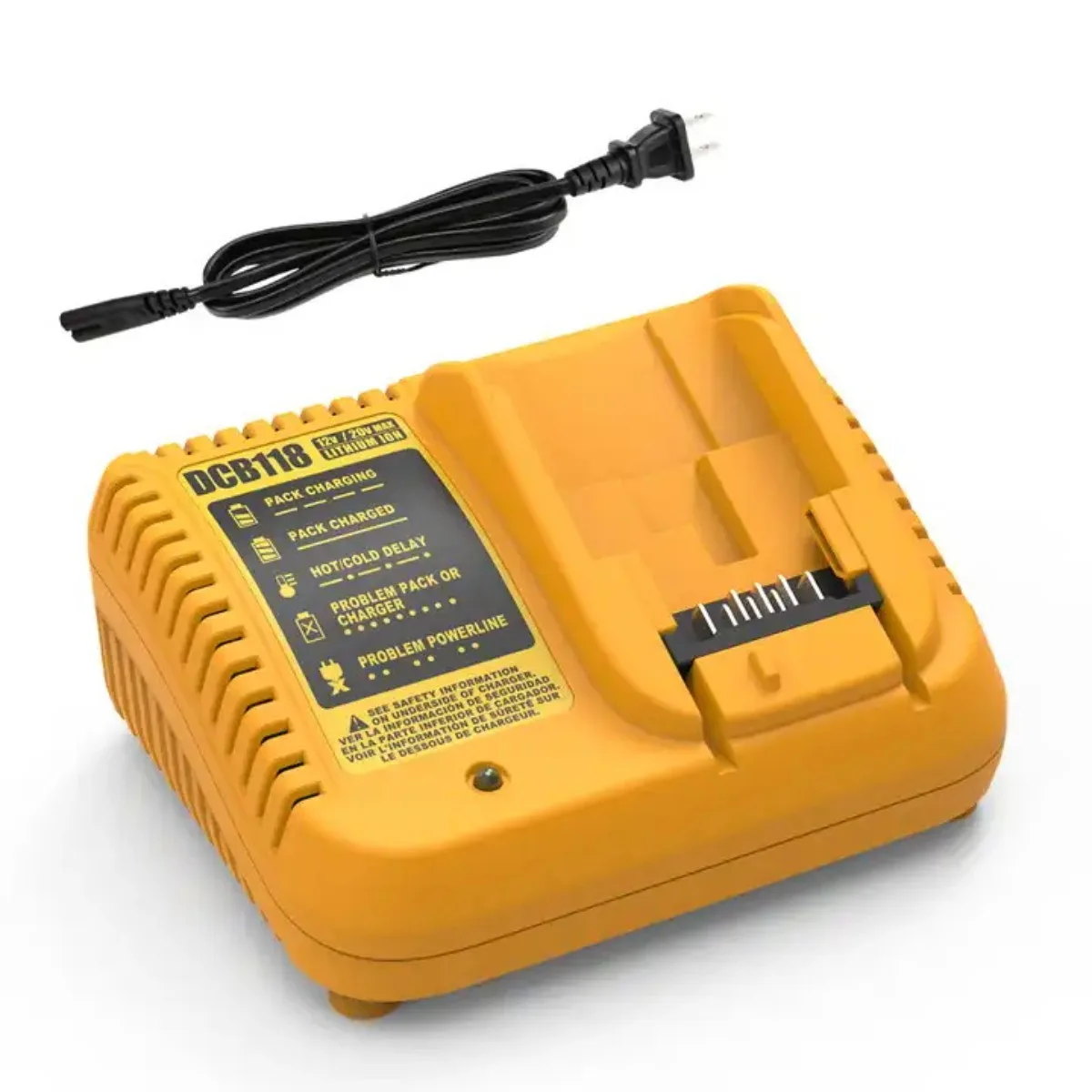Suitable for DeWALT 12V-20V Power Tool Battery Charger, Replacement for DCB118 DCB112 Lithium Battery Fast Charger