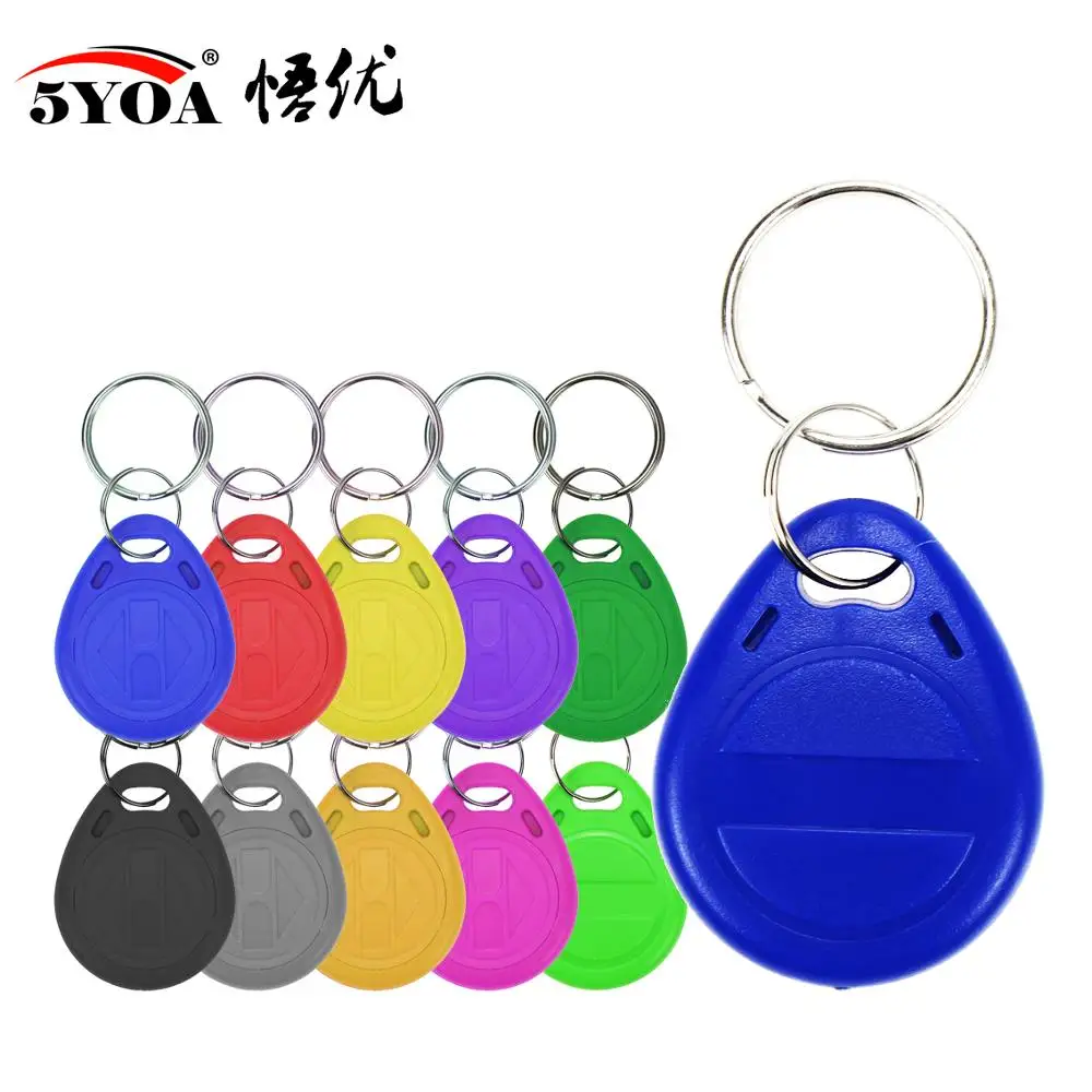 5YOA 10Pcs EM4305 125Khz Key Copy Rewritable Writable Rewrite EM ID T5577 keyfob RFID Ring Card Proximity Token Access Duplicate