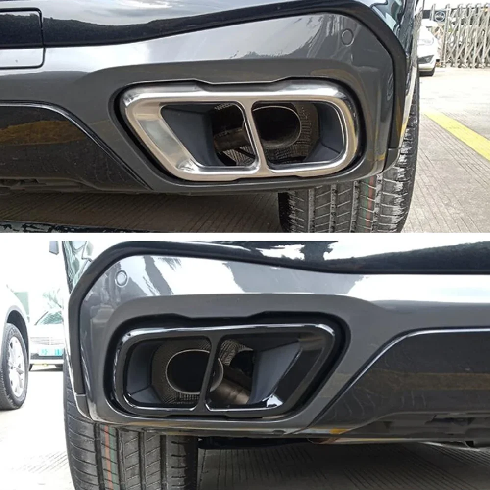 Exhaust pipe tail throat accessories for BMW X5 G05 X6 G06 X7 G07 2019-21 Bright black Car Tail pipes Exhaust Pipe Muffler Cover