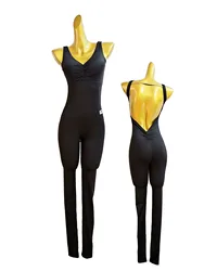 Neon Dancer New Women's Latin Dance Practice Outfit Sleeveless Backless Jumpsuit