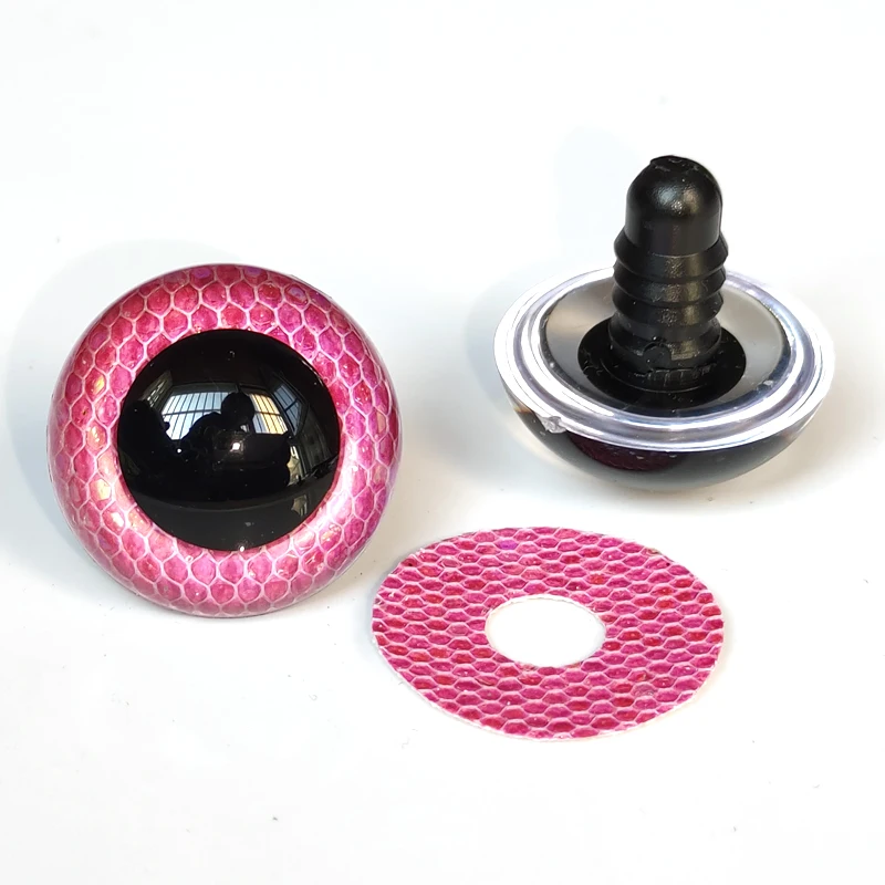 Occhi giocattolo 12-24mm occhi di cristallo rosa pelle di serpente rondella striscia di serpente rondella occhi di sicurezza occhi di animali giocattolo accessori per gli occhi occhi occhi di animali