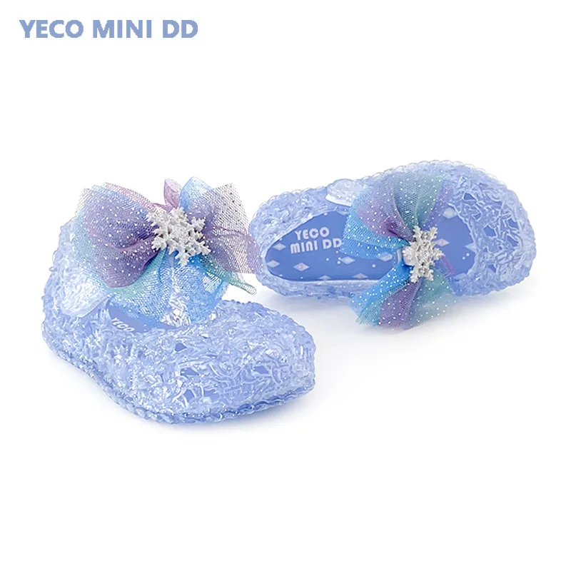 MINIDD 2024 Summer New Girls Soft Soled Bird's Nest Sandals Korean Hollow Breathable Princess Jelly Shoes Baby Beach shoes DD049