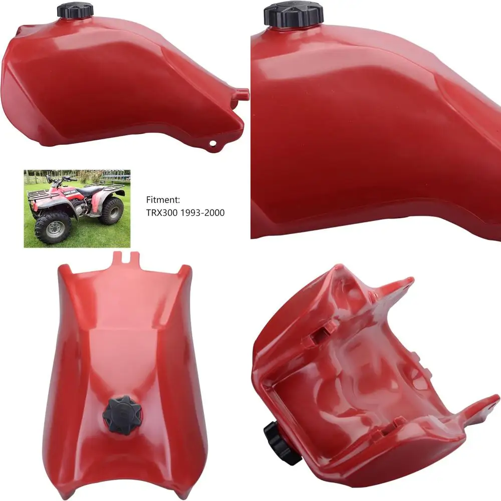 

Пластиковая крышка топливного бензобака, бензин Gastank с краном, совместимая с Honda TRX300 TRX 300 1993-2000, красная