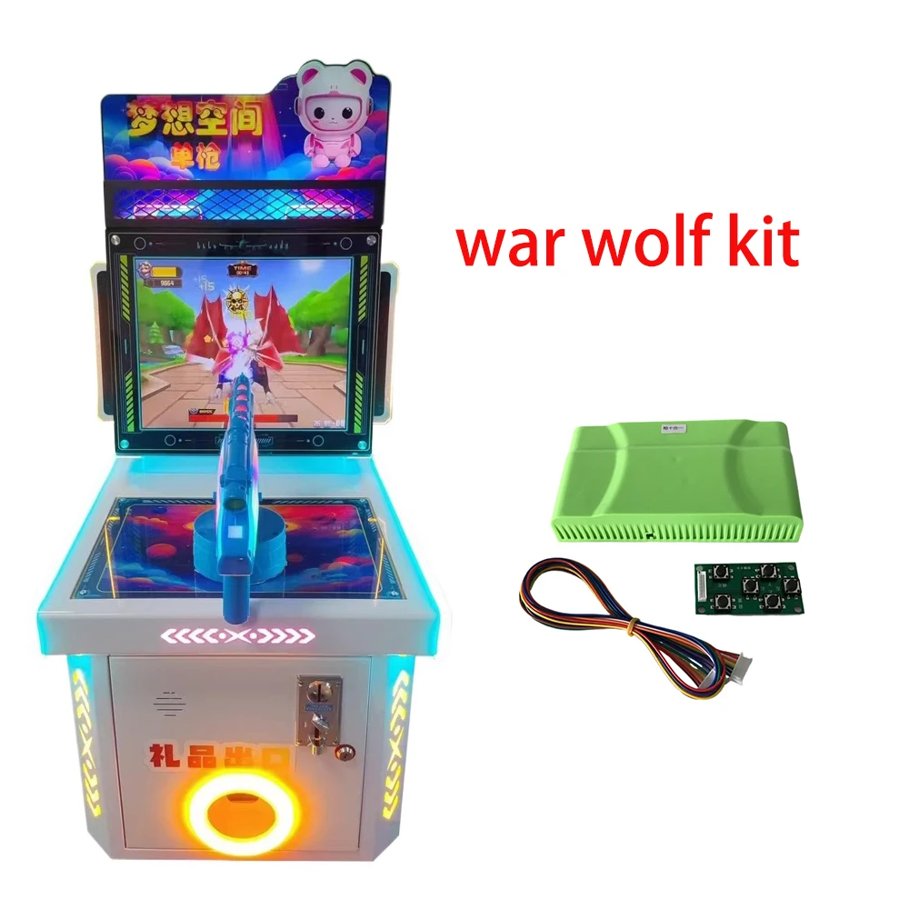 War Wolf/Warrior 10 in 1 Shooting Retro Arcade Coin Operated Game Kit Supports English Version Work For 1 Or 2 Players
