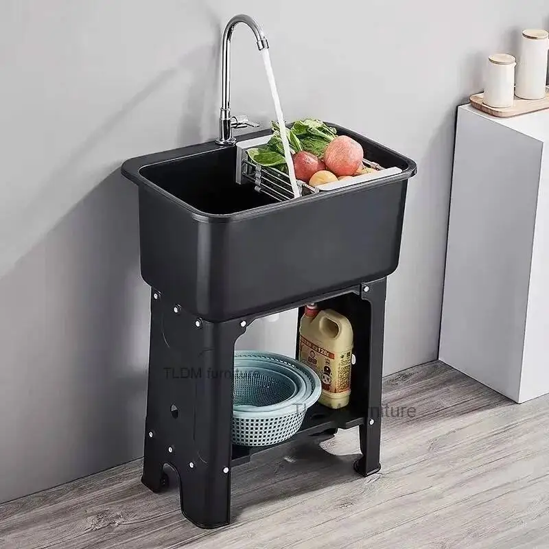 Basin Sink Large Capacity Vegetable Multifunctional Household Wash Basin Canteen Kitchen Dishwashing Sink Kitchen Supplies