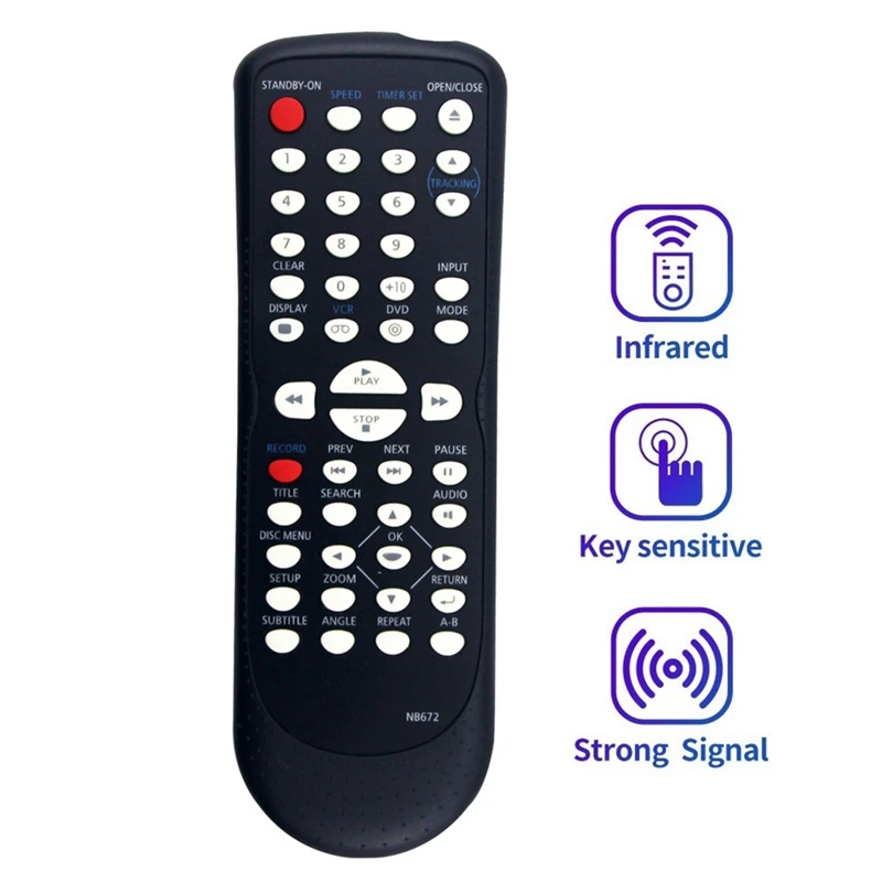 NB672 NB672UD Replace Remote For Magnavox DVD VCR Combo Player DV225MG9 A DV225MG9C DV225MG9B DV226MG9 DV225MG9F7