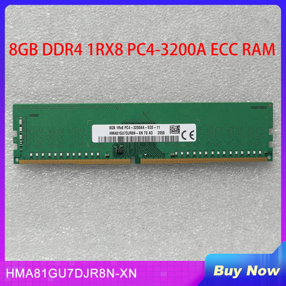 

1 PCS For SK Hynix Memory 8G 8GB DDR4 1RX8 PC4-3200A ECC RAM HMA81GU7DJR8N-XN