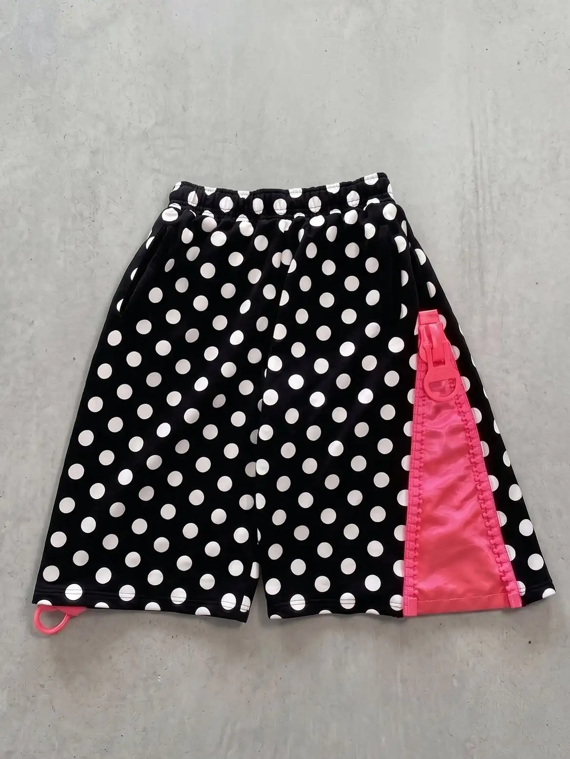 Y2K Camouflage Polka Dot Men Women Hip Hop Shorts Side Big Zip Decoration Wide Leg Shorts vintage Streetwear Casual Clothing
