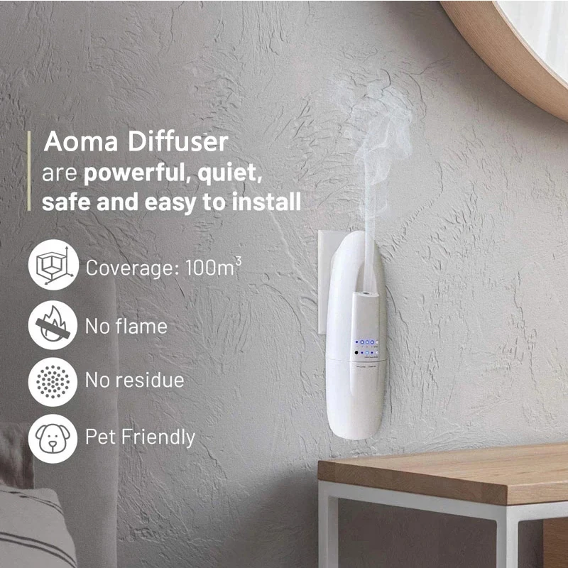 Smart Waterless Essential Oil Diffuser, Professional Scent Air Machine with Nebulizing Tech, Nanotechnology Plug in Oil Diffuser