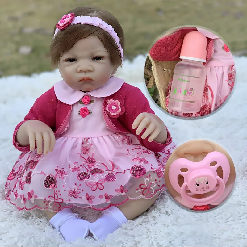 リアルな生まれ変わった赤ちゃん人形、手作り、塗装、新生児人形、誕生日プレゼント、22インチ