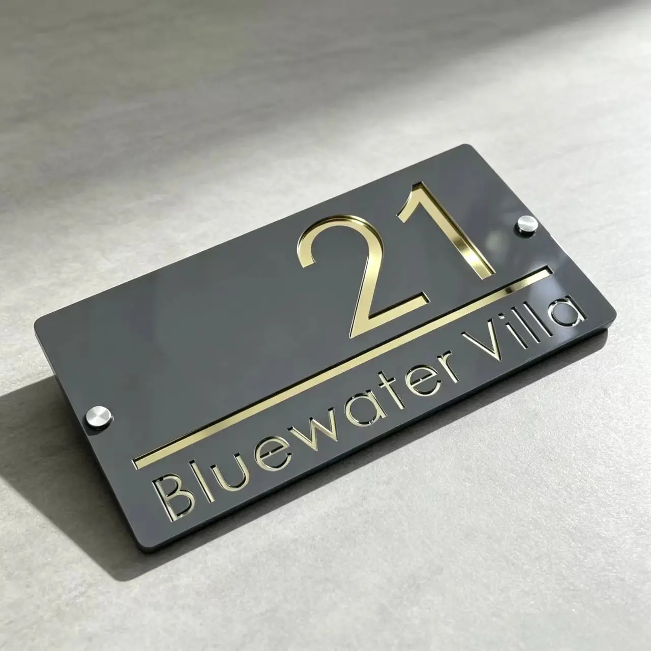 Custom Acrylic Laser-Cut Signs, Outdoor House Numbers