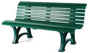 

Plow & Hearth Weatherproof German PVC Outdoor Bench | 3-Seat | Holds Up to 500 lbs | Garden Patio Porch Park Deck Steel