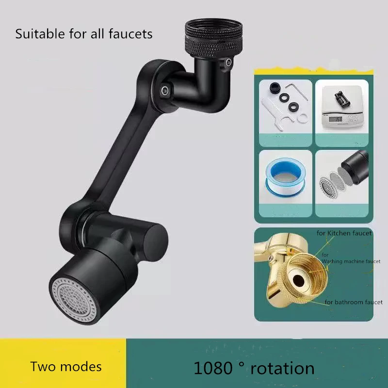 Heavy Metal Universal 1080° Rotation Faucet Sprayer Head For Kitchen Washbasin Extension Faucet Bubbler Sink Tap Splash Nozzle image 3