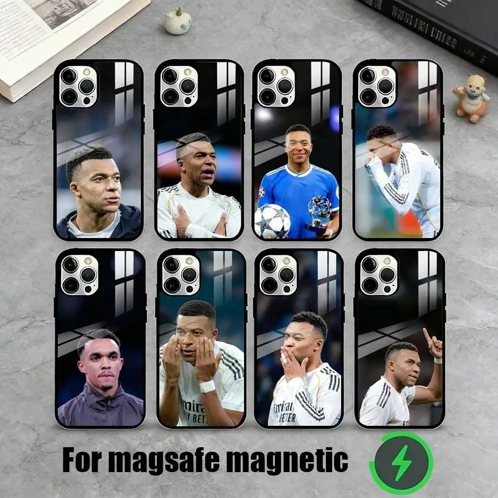 

k-Kylian Mbappé Speed King Soccer Phone Case For iPhone17,16,15,14,13,12,11 Plus,Pro Magnetic with Magsafe Wireless Charging
