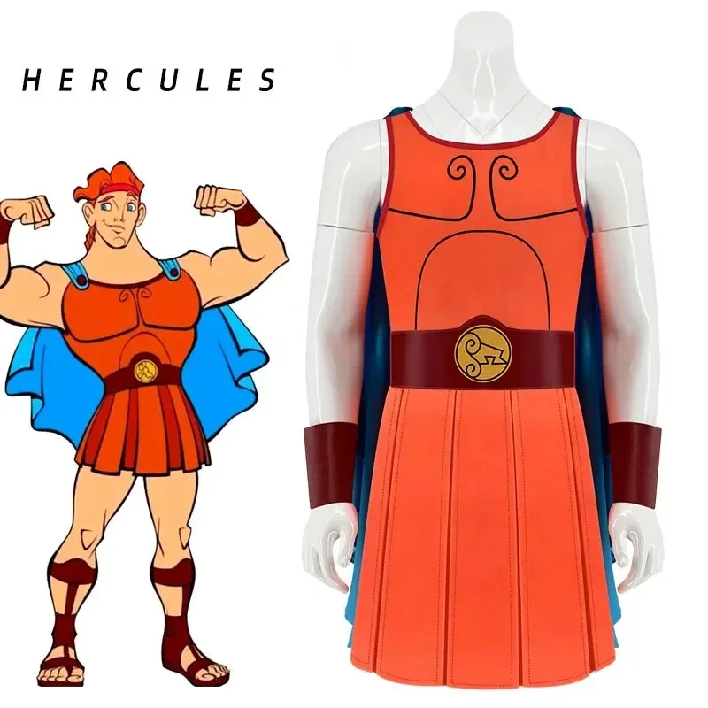 

New Halloween Cosplay Anime Hercules Cosplay Costume Strongman Jumpsuit Cape Cloak For Men Women Suits Superhero Bodysuit Zentai