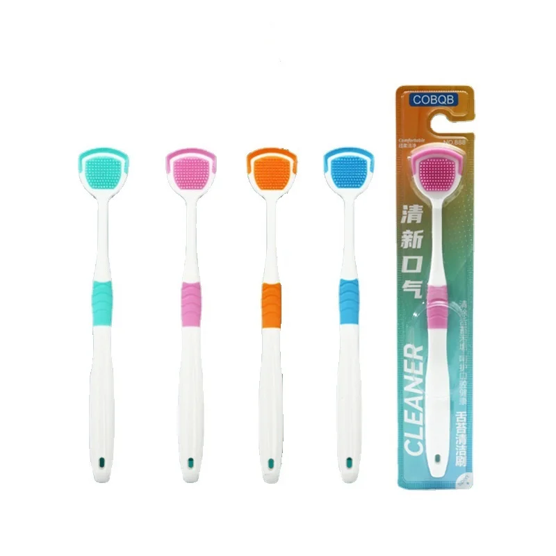 Tongue Scraper Oral Cleaner Brush Soft Silicone CleaningTongue Toothbrush Mouth Fresh Breath Scraping Hygiene Care Tools