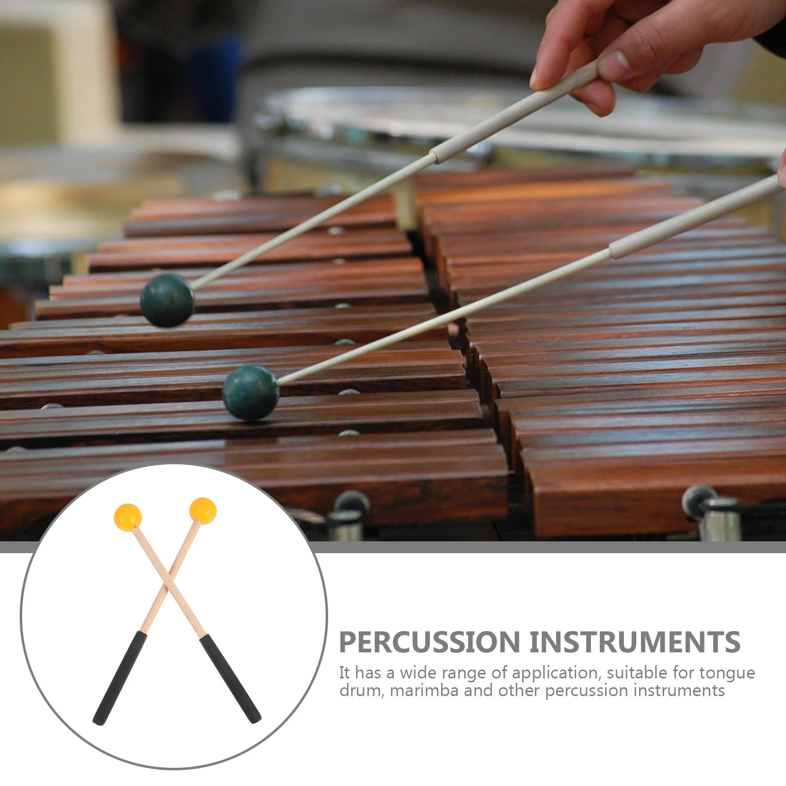 

Marimba Mallet Drum Accessories Percussion Instruments Drumsticks Wooden Mallets Timpani Soft Xylophone Piano