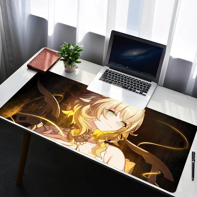 Alas Mouse Komputer Gamer Aksesori PC Alas Mouse HD Karet Anti Selip Alas Meja Honkai Star Rail Aglaea Alas Keyboard Gamer Laptop