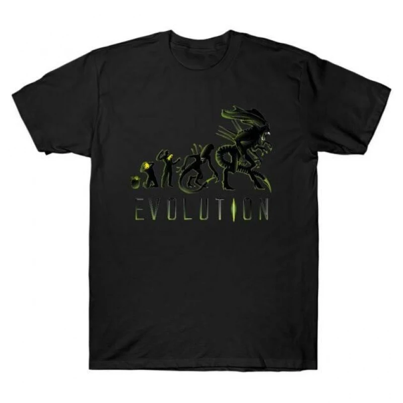 Xenomorph Evolution 0412 Sci-Fi Alien Gift T-Shirt Weyland LV-426 Horror movie Short Sleeve Graphic clothes All size tops S-6XL