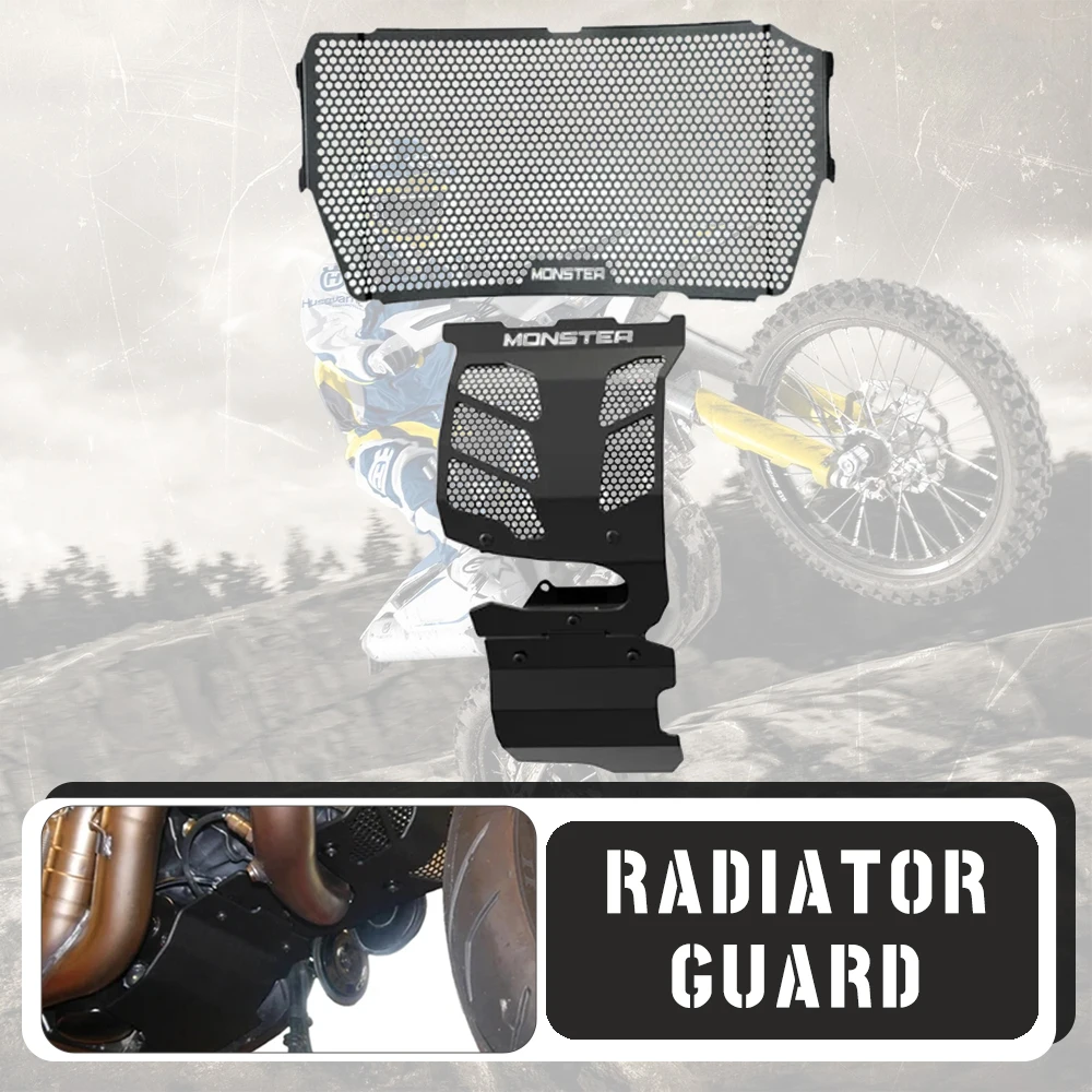 

Radiator Grille Guard Cover Engine Guard Housing Protection FOR Ducati Monster821 Monster 821 Stealth Dark Stripe 2013 - 2020