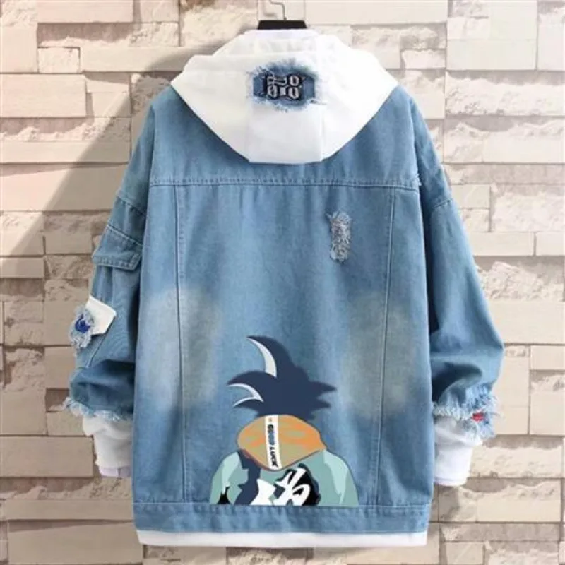 اليابانية ناروتو ساسوكي أنيمي الطرفية جديد 2025 الدنيم سترة الذكور الخريف في سن المراهقة طالب وهمية قطعتين سترة علوية هدية عيد #6