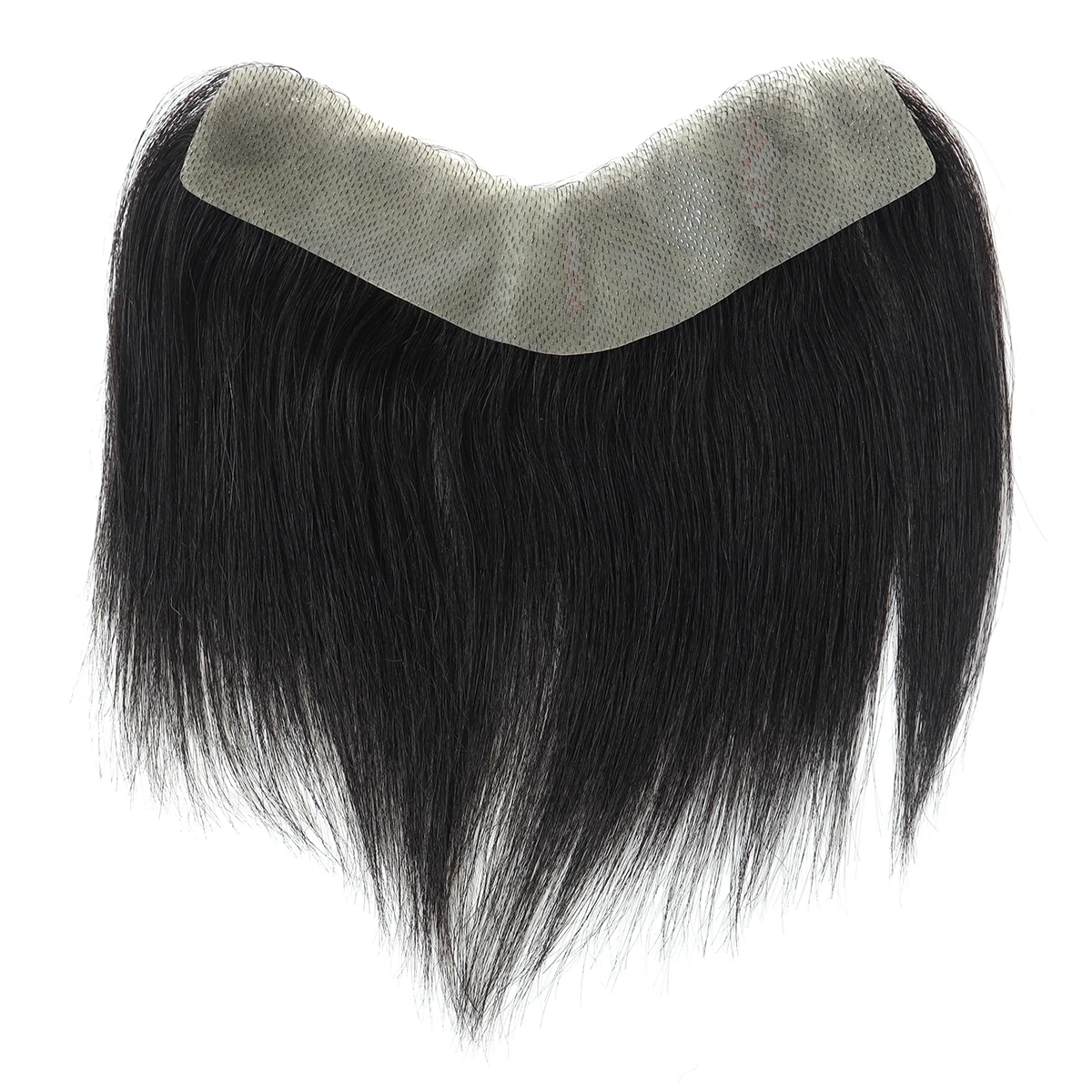 インドの髪のフリンジ男性用のフリンジ付きトーピー粘着性のある合成かつらヘアライン直接配達6インチ4cm-×-18cm