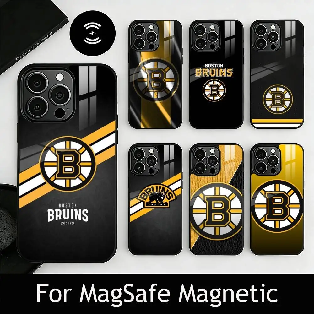 

cool B-Bos-ton-B-Bru-ins Phone Case For iPhone17,16,15,14,13,12,11 Plus,Pro Magnetic For Magsafe Wireless Charging