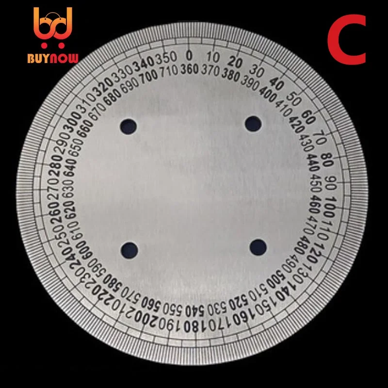 100mm Diameter High quality Stainless Steel Scale 360 Degree Scale Small Scale Protractor Stainless Steel Disc