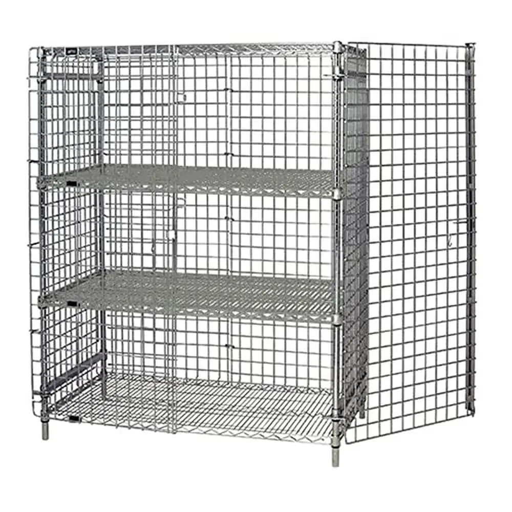 Commercial Warehouse Factory Security Stationary Base Kit Heavy-Duty Wire Shelving 60