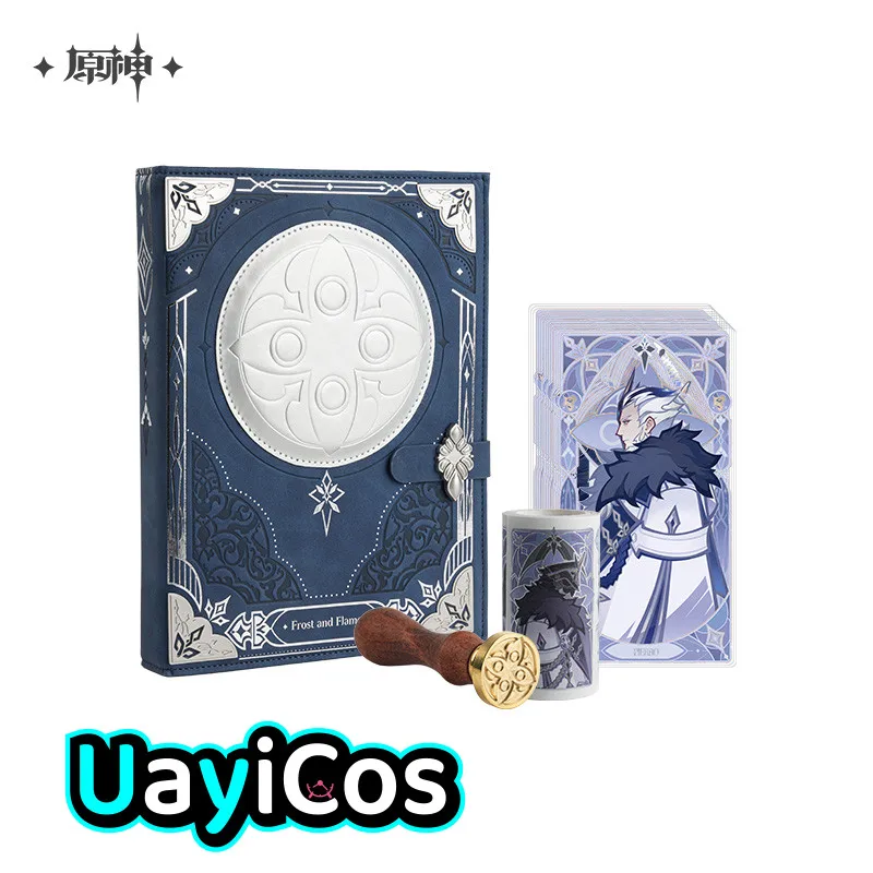 Original Notebook Genshin Imapct Tartaglia Arlecchino Wanderer Gift Box Diary Books Handbook Seal Paper Tape Anime Toys Kids Gif