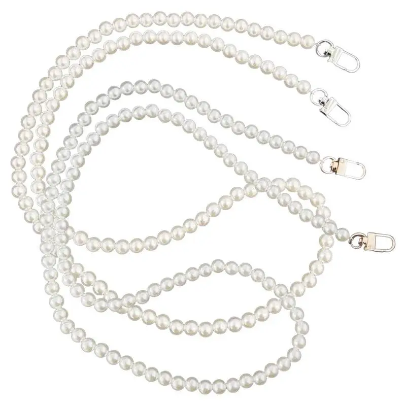 White Pearl Lanyard Necklace Pearl Bracelets Chain Star Phone Case Long Shoulder Bag Strap Handbag Female Handle Belt Bag