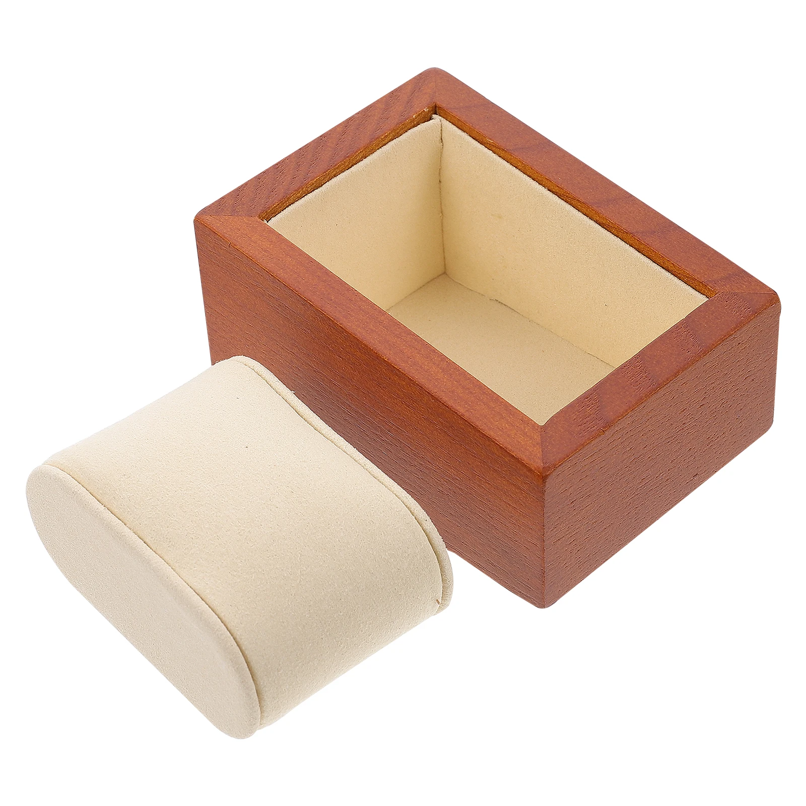 

Wooden Watch Holder Durable Anti Scratch Wooden Watch Container Bedroom Store Case Simple Style Container Base