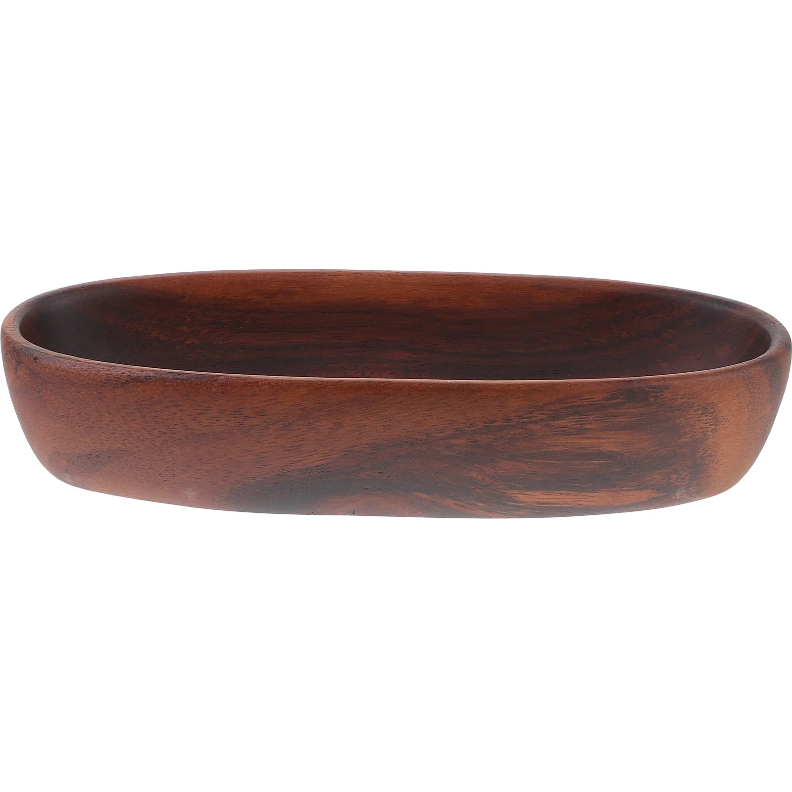 

Vegetable Acacia Wood Tray Dried Fruit Plate Snack Salad Bowl Solid Rustic Serving Wooden Boat Shaped Bowls Home