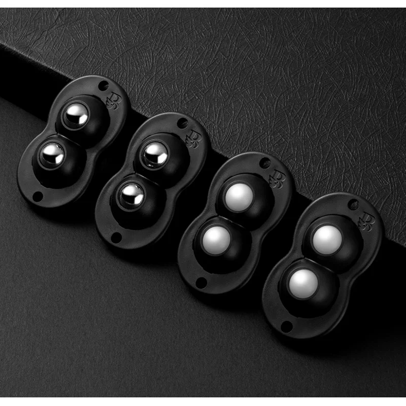 4Pcs Mini Self Adhesive Caster 360 Degree Swivel Wheels Stainless Steel Nylon Universal Pulley for Furniture Storage Box