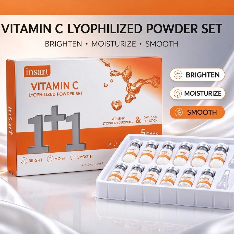 2 Box  Vitamin C Freeze-Dried Powder Set Moisturizing And Nourishing Anti Wrinkle Essence Shrink Pores Skincare Serum