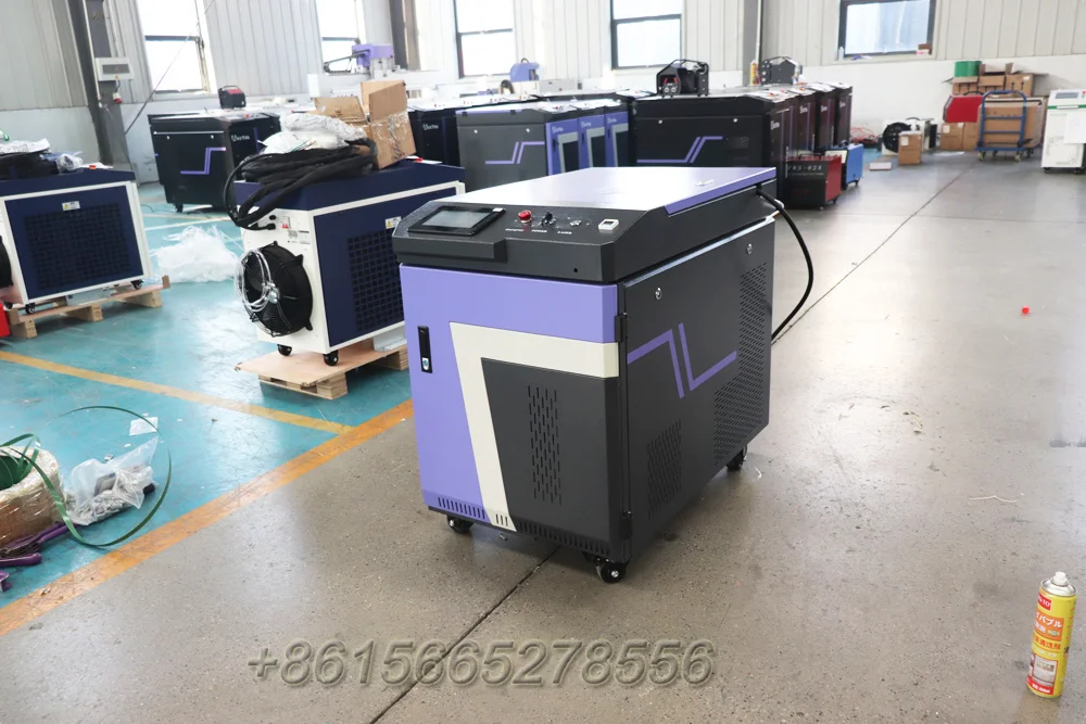 AccTek 220V Eenfase 3000w Fiber Laser Cleaner met 3kw Raycus CE Laserbron voor het reinigen van Graffiti van Baksteen Beton