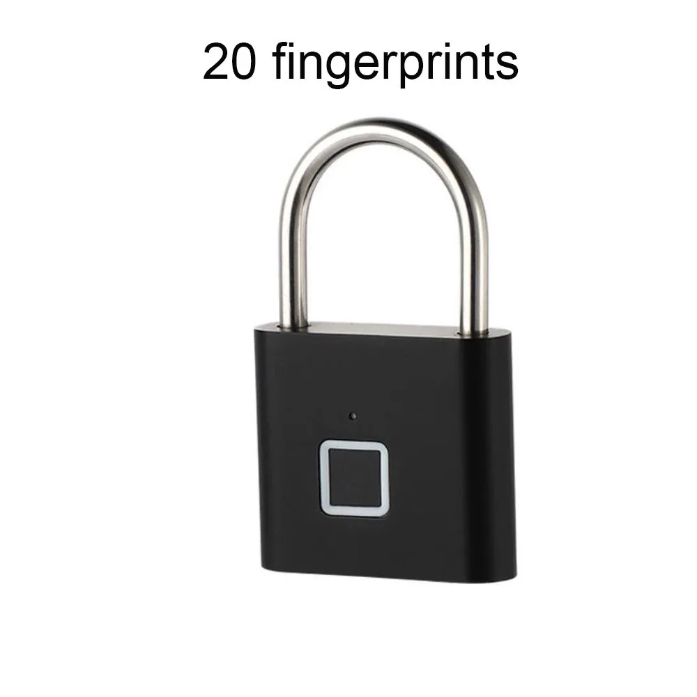 

Creativity Anti-Theft Smart Fingerprint Padlock Portable USB Charging Fingerprint Password Lock Waterproof Fingerprint Padlock
