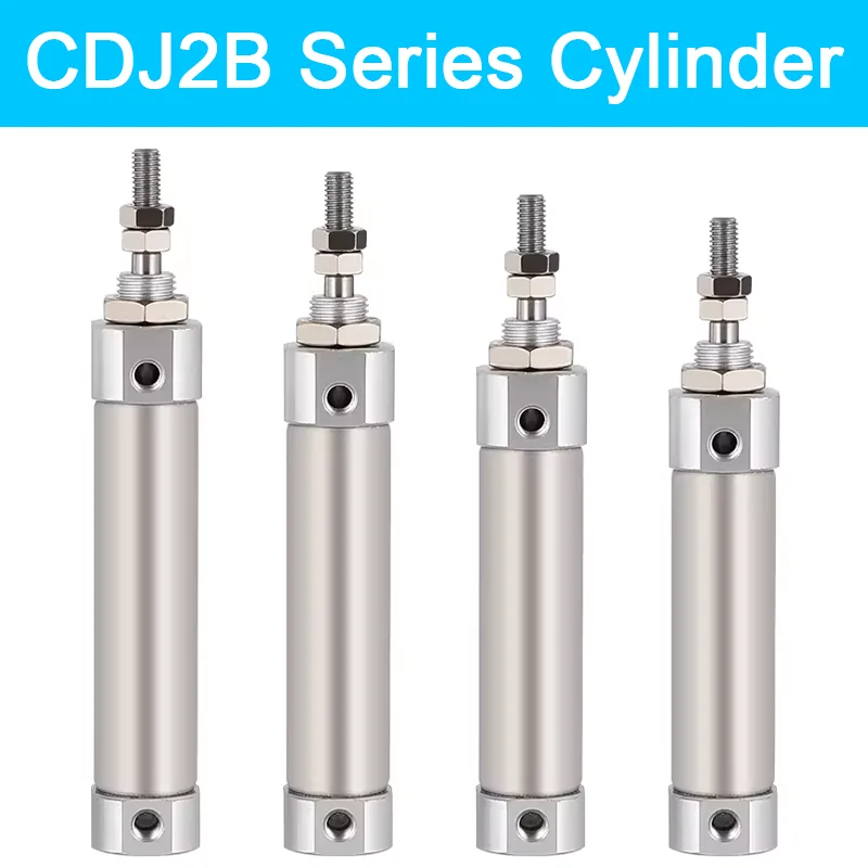 

Double Acting Pneumatic Air Cylinder Mini Small CDJ2B Type Single Rod 10mm 12mm 16mm Bore 20mm 25mm 30mm 200mm Stroke CDJ2B12
