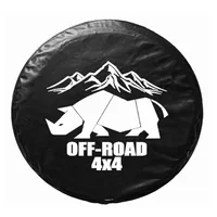 1 Uds estilo de coche PVC PU cubierta de neumático de repuesto 4x4 todoterreno para Suzuki Jimny Mitsubishi Honda Toyota Pardo cubiertas de rueda Accesorios