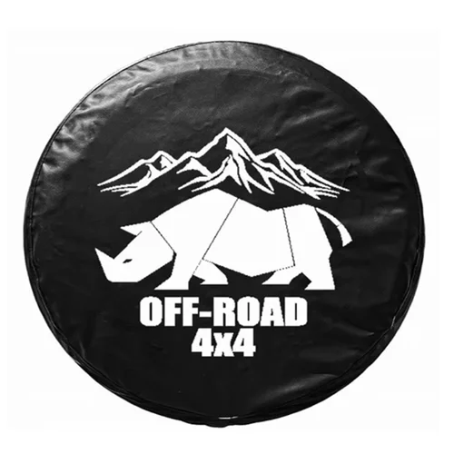 1 Uds estilo de coche PVC PU cubierta de neumático de repuesto 4x4 todoterreno para Suzuki Jimny Mitsubishi Honda Toyota Pardo cubiertas de rueda Accesorios
