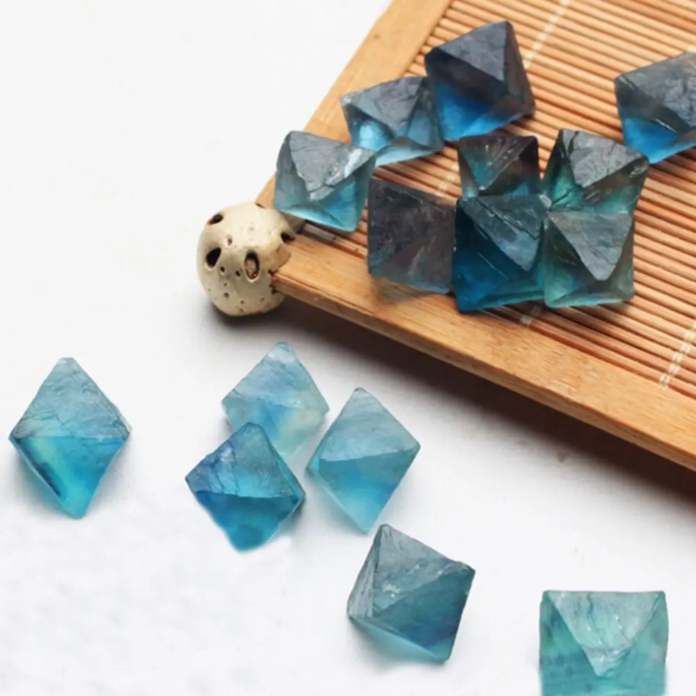 DIY Lot Fluorite Jewelry Rough Natural Accessory Blue Fluorite Mineral Specimens Crystal Point